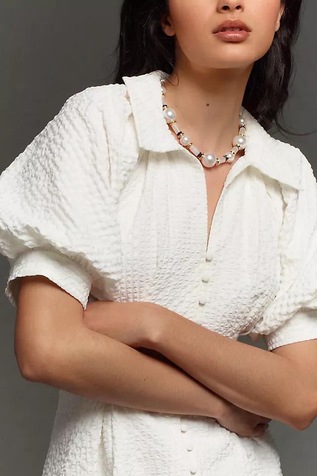 English Factory Puff-Sleeve Shirt Dress Product Image