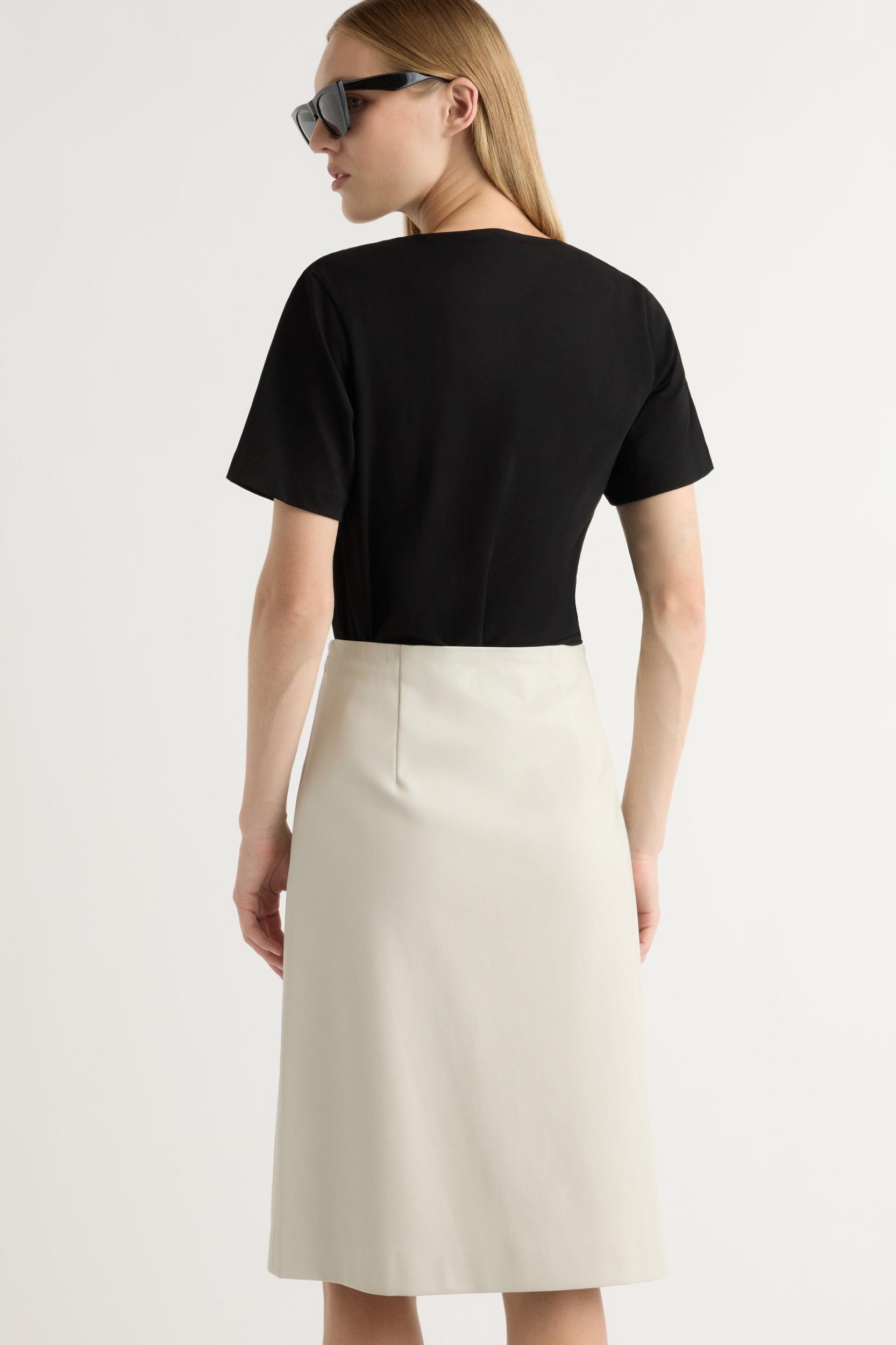 Alba Asymmetric Vegan Leather Skirt Product Image