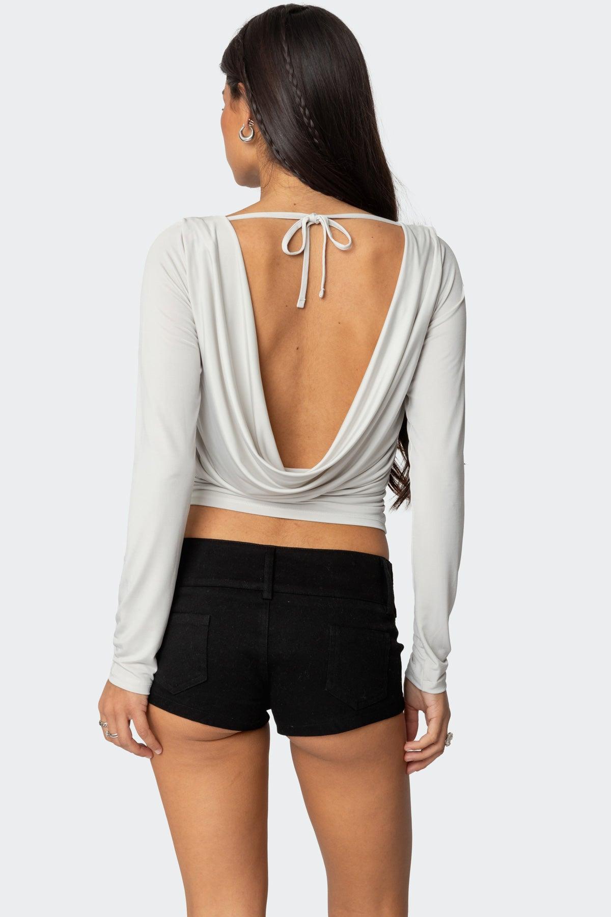 Kristy Open Cowl Back Top Product Image