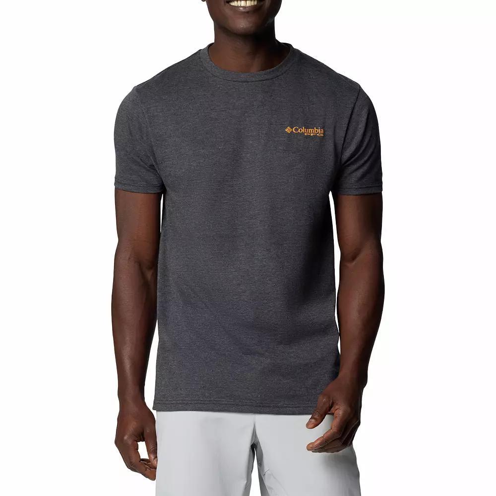 Men's Columbia Performance Fishing Gear Short Sleeve Graphic Tee, Size: Medium, Charocal Grey Product Image