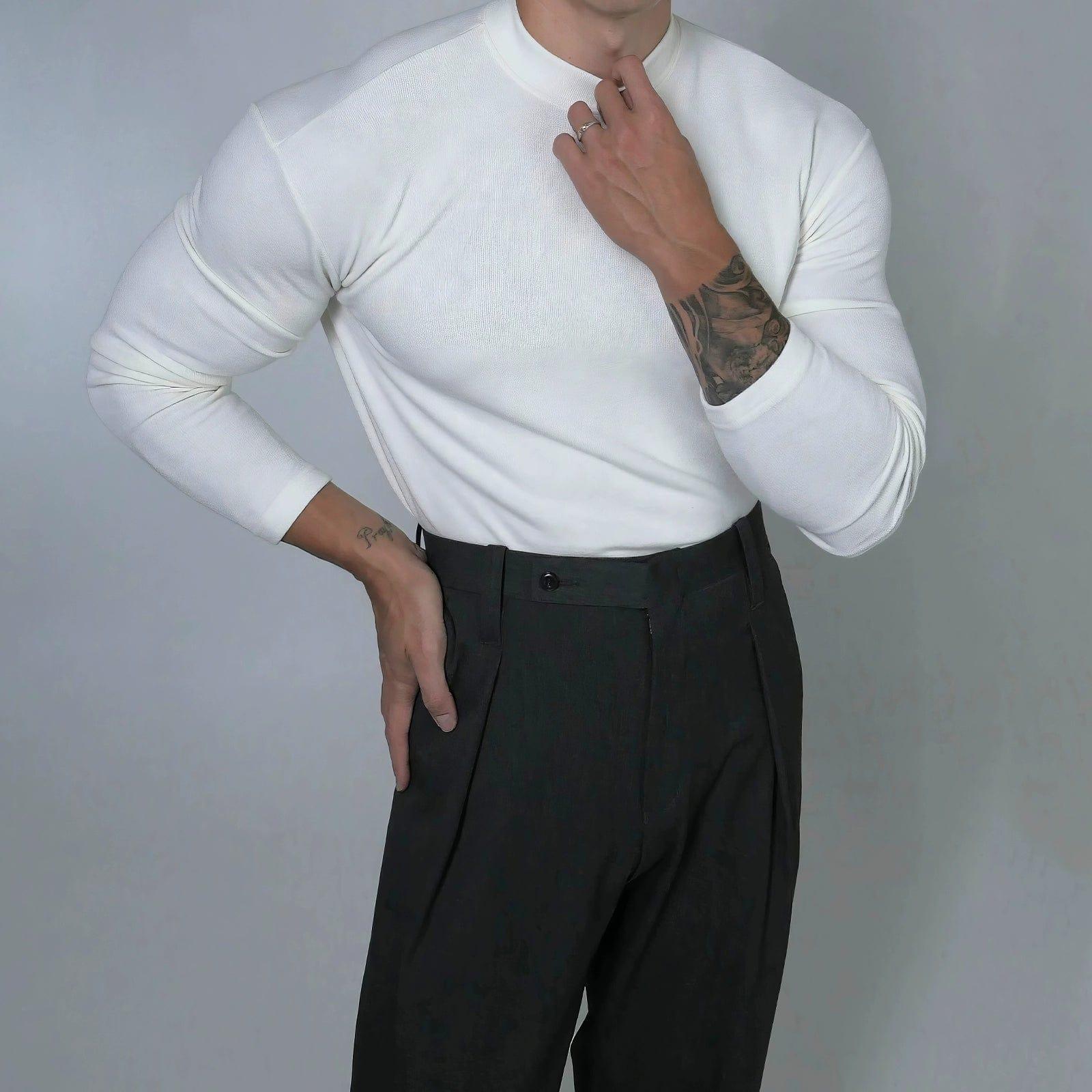 RT No. 11802 SLIM MOCK NECK LONGSLEEVE Product Image
