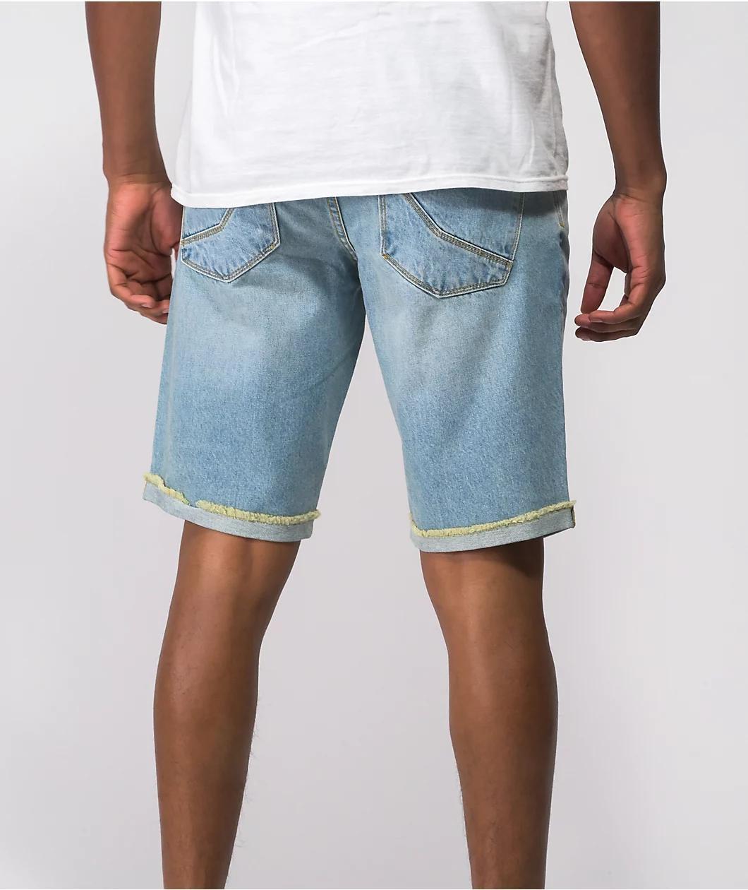 Empyre State Destroyed Denim Shorts Product Image