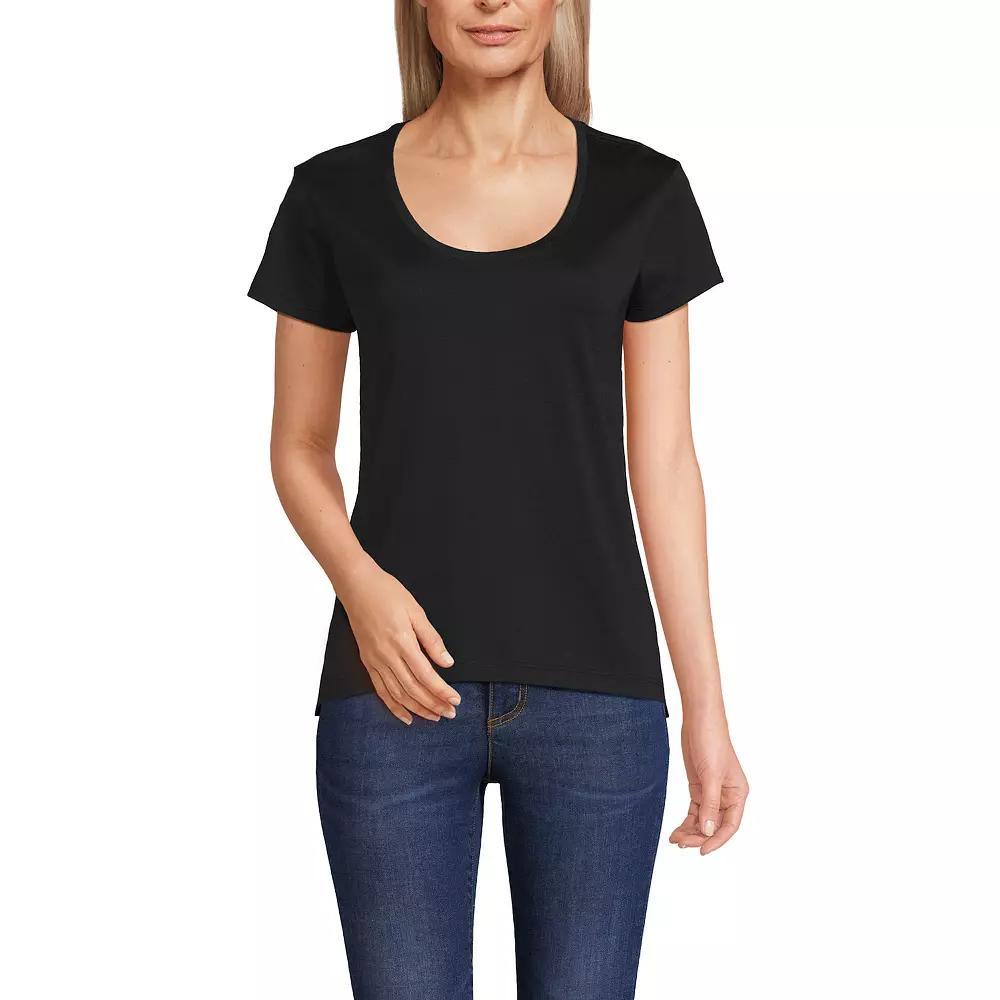 Womens Lands End Short Sleeve Scoop Neck Tee Product Image