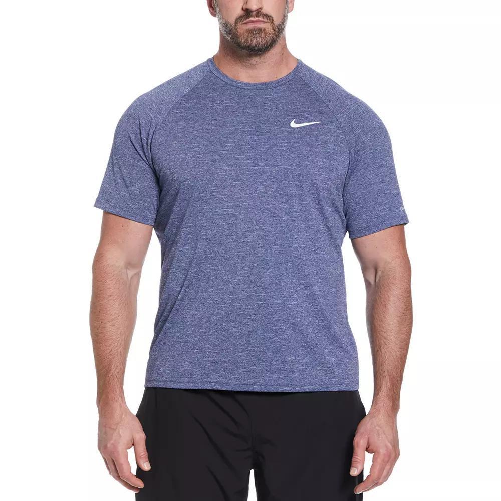 Big & Tall Nike Dri-FIT UPF 40+ Heathered Hydroguard Swim Top, Mens Product Image