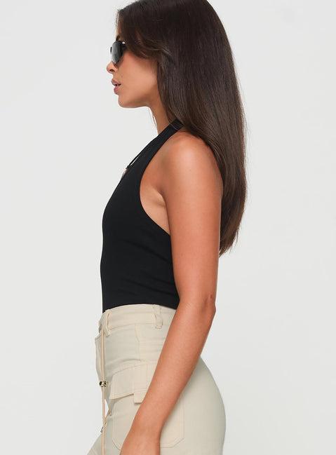 Find You Halter Bodysuit Black Product Image