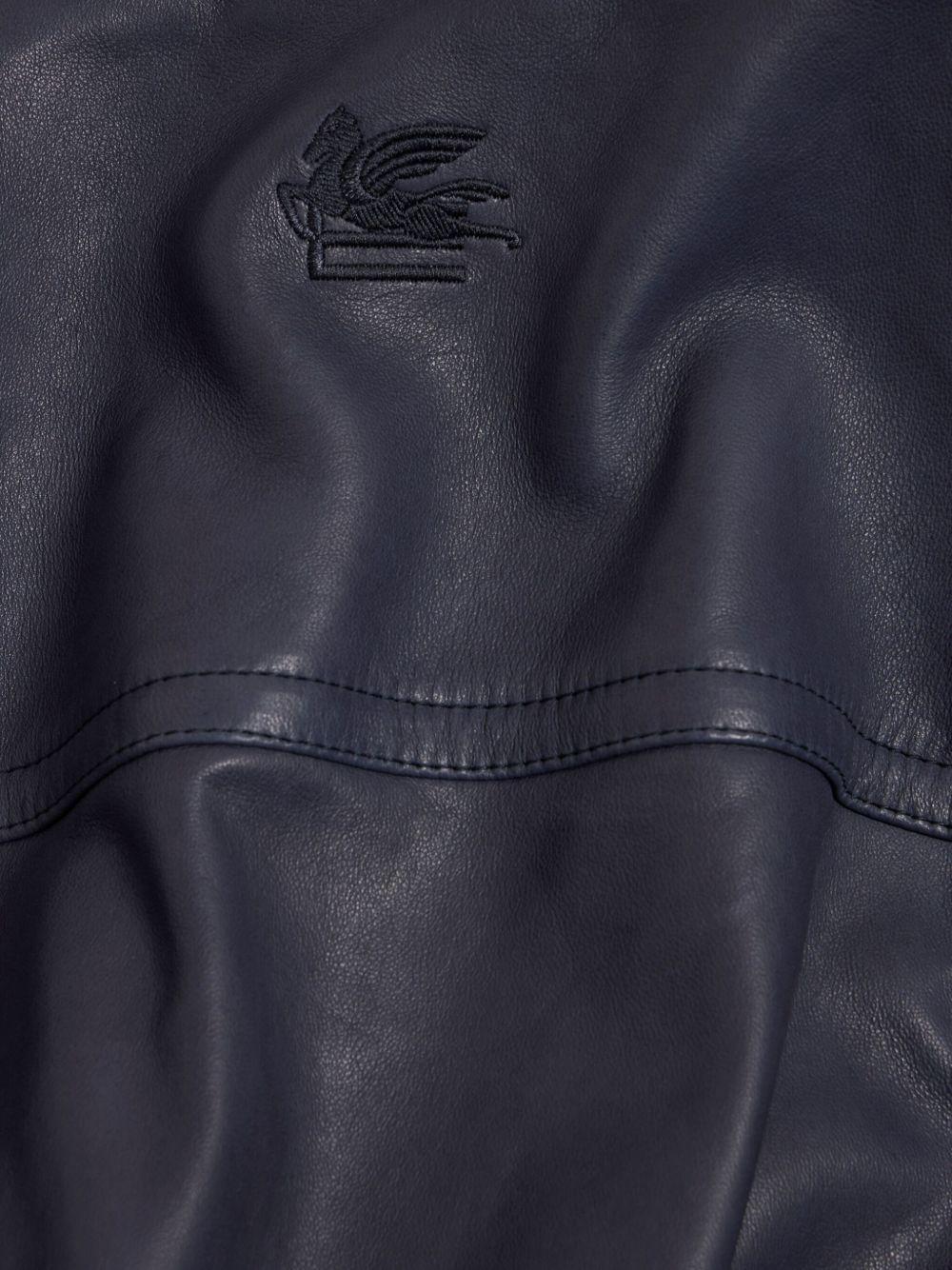 leather bomber jacket Product Image
