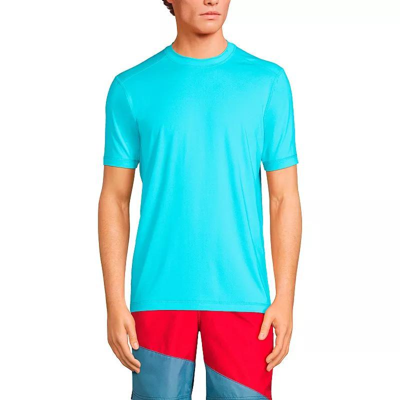 Big & Tall Lands' End SPF Short Sleeve Tee, Men's, Size: XL Tall, Evening Blue Grey Product Image
