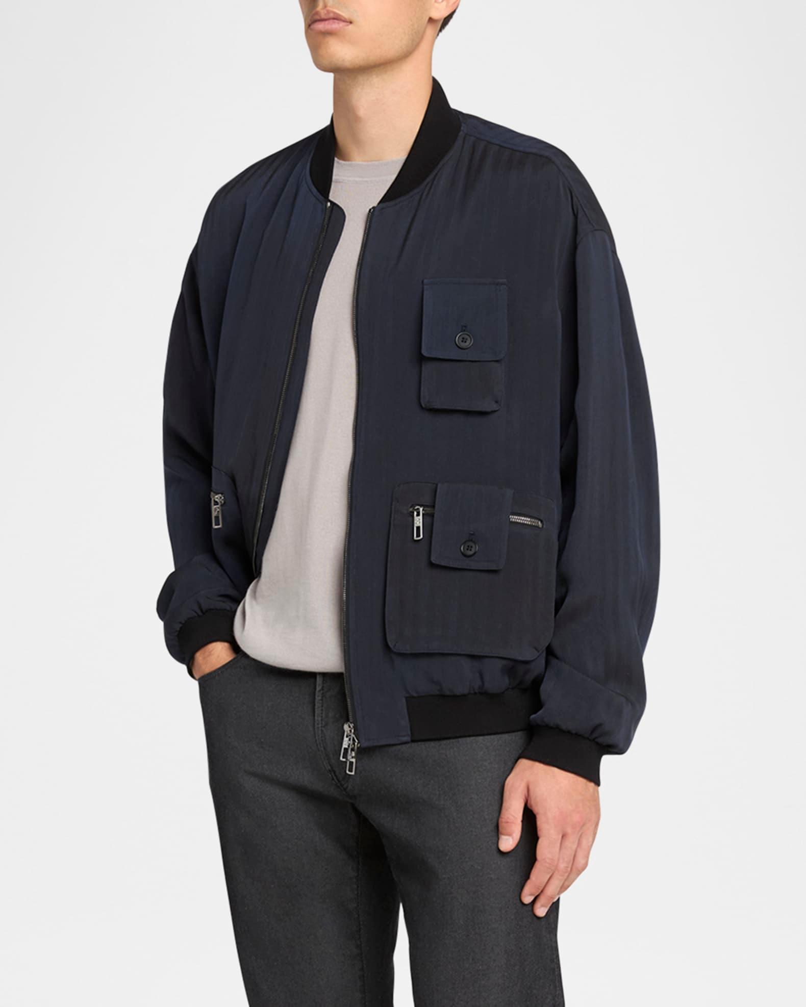 Men's Chevron Utility Bomber Jacket Product Image
