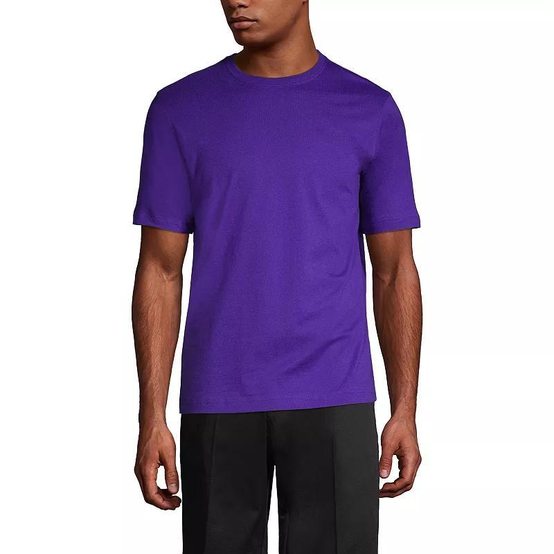 Men's Lands' End Essential Short Sleeve School Uniform T-shirt, Size: Small, Classic Blue Product Image