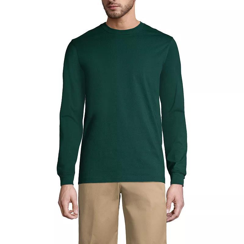 Men's Lands' End Essential Long Sleeve School Uniform T-shirt, Size: Medium, Red Product Image