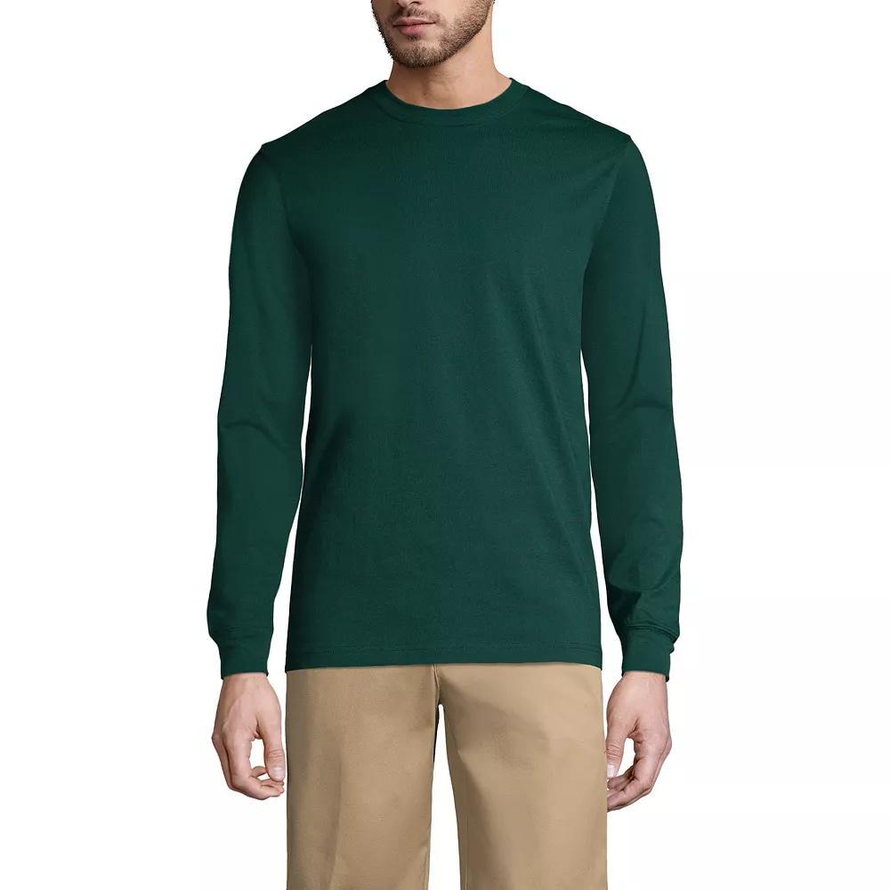 Men's Lands' End Essential Long Sleeve School Uniform T-shirt, Size: Medium, Red Product Image