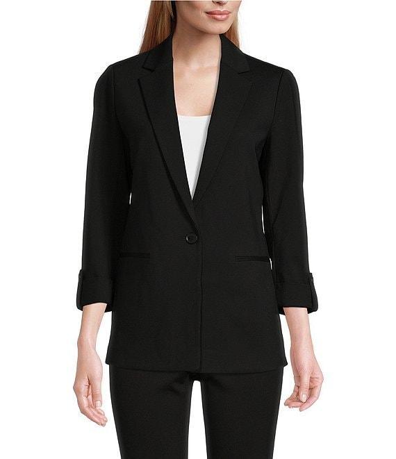 Jones New York Ponte Notch Lapel One-Button Jacket Product Image
