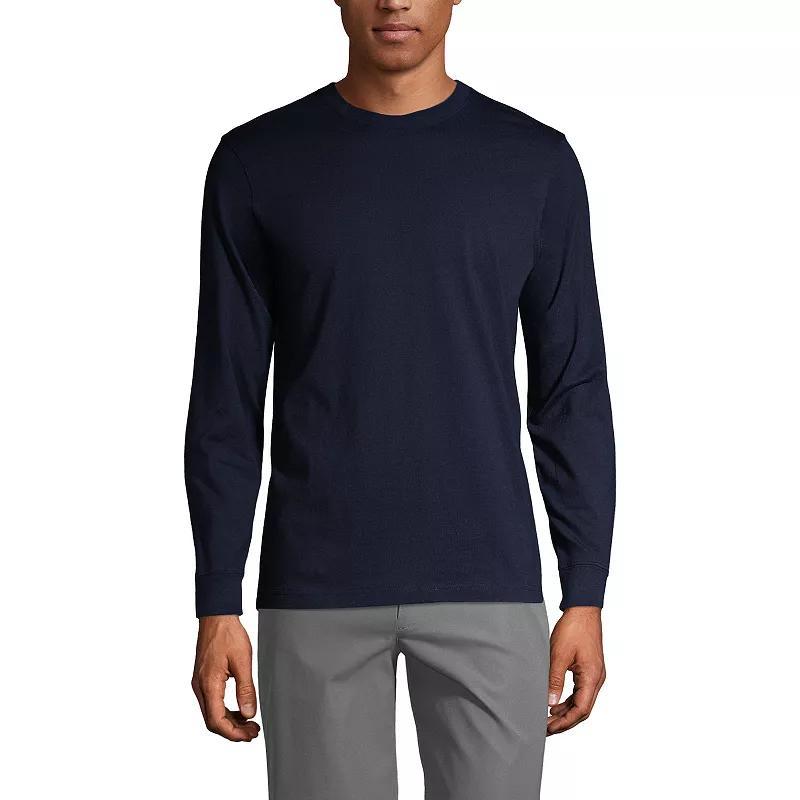 Men's Lands' End Essential Long Sleeve School Uniform T-shirt, Size: Medium, Red Product Image