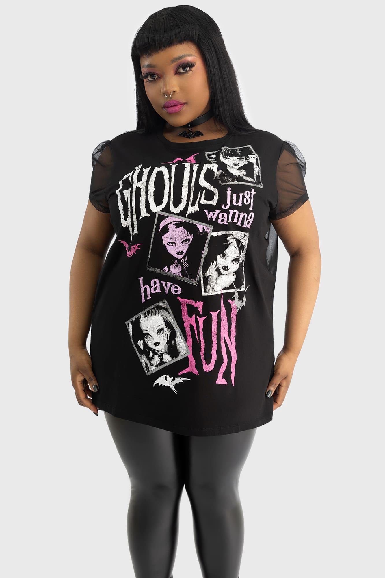 Ghoul Friends Sheer Combo Top Female Product Image
