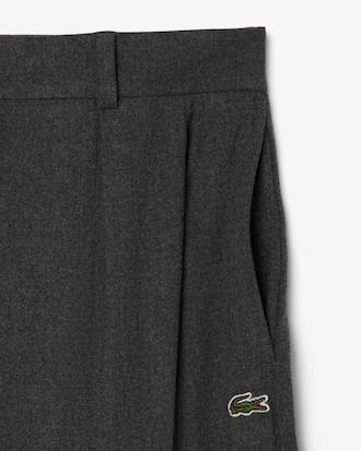 Oversized Pleated Flannel Pants Product Image