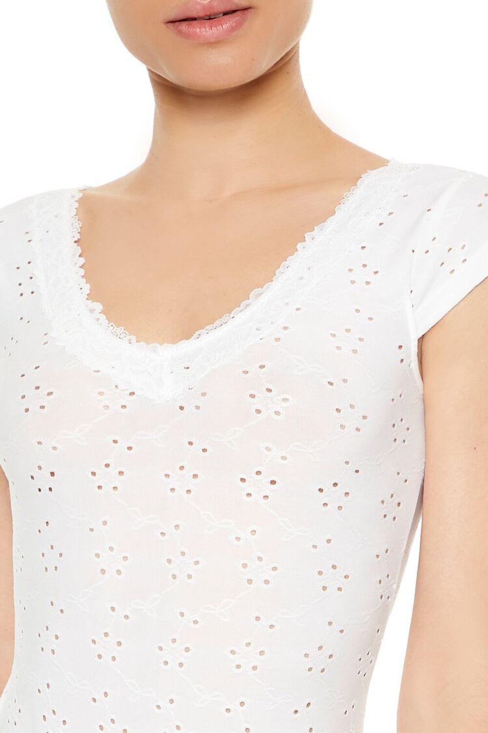 Eyelet Lingerie Thong Bodysuit | Forever 21 Product Image