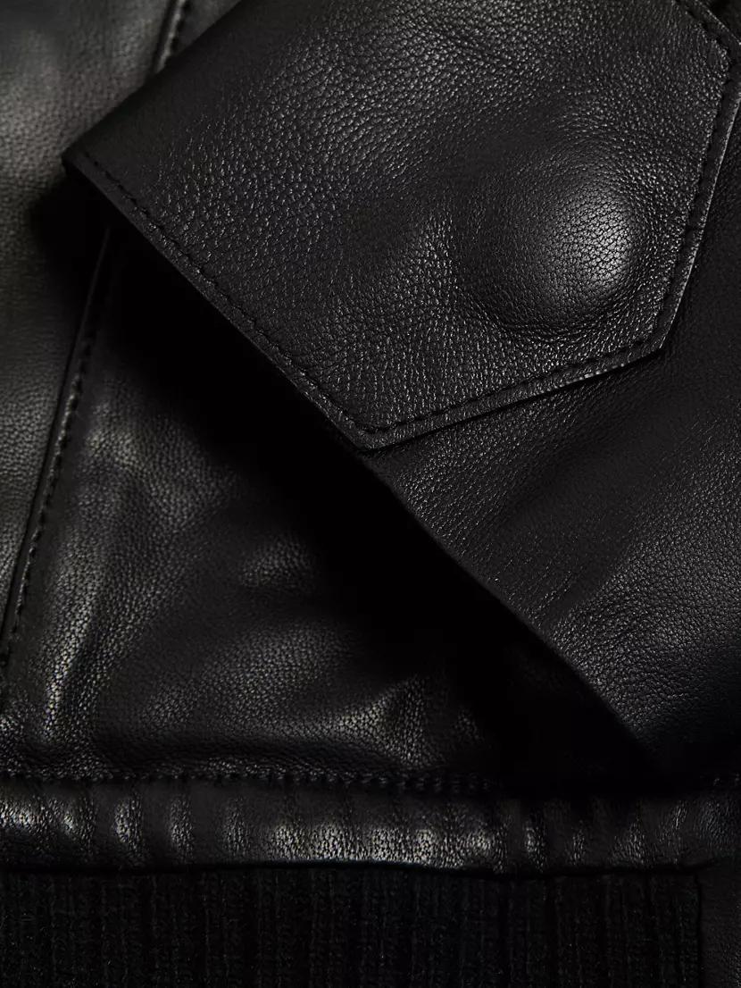 Leather Bomber Jacket Product Image