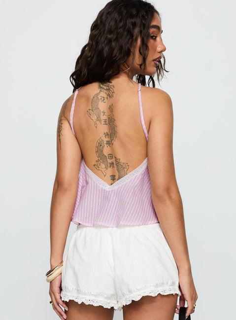 Jezabele Halter Top Pink Stripe Product Image