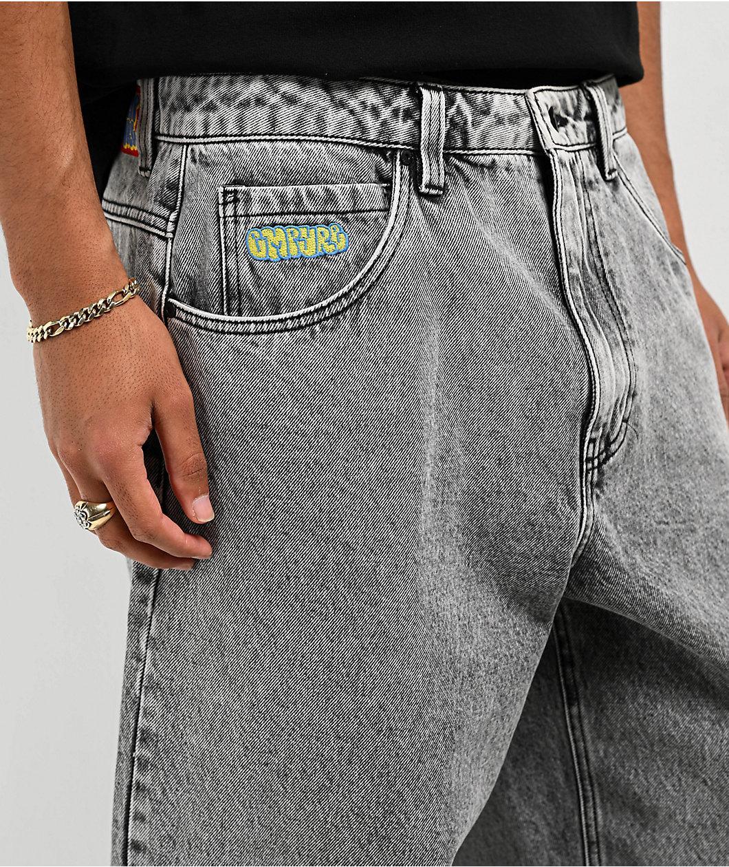 Empyre Ultra Loose Fit Scramble Grey Skate Jeans Product Image