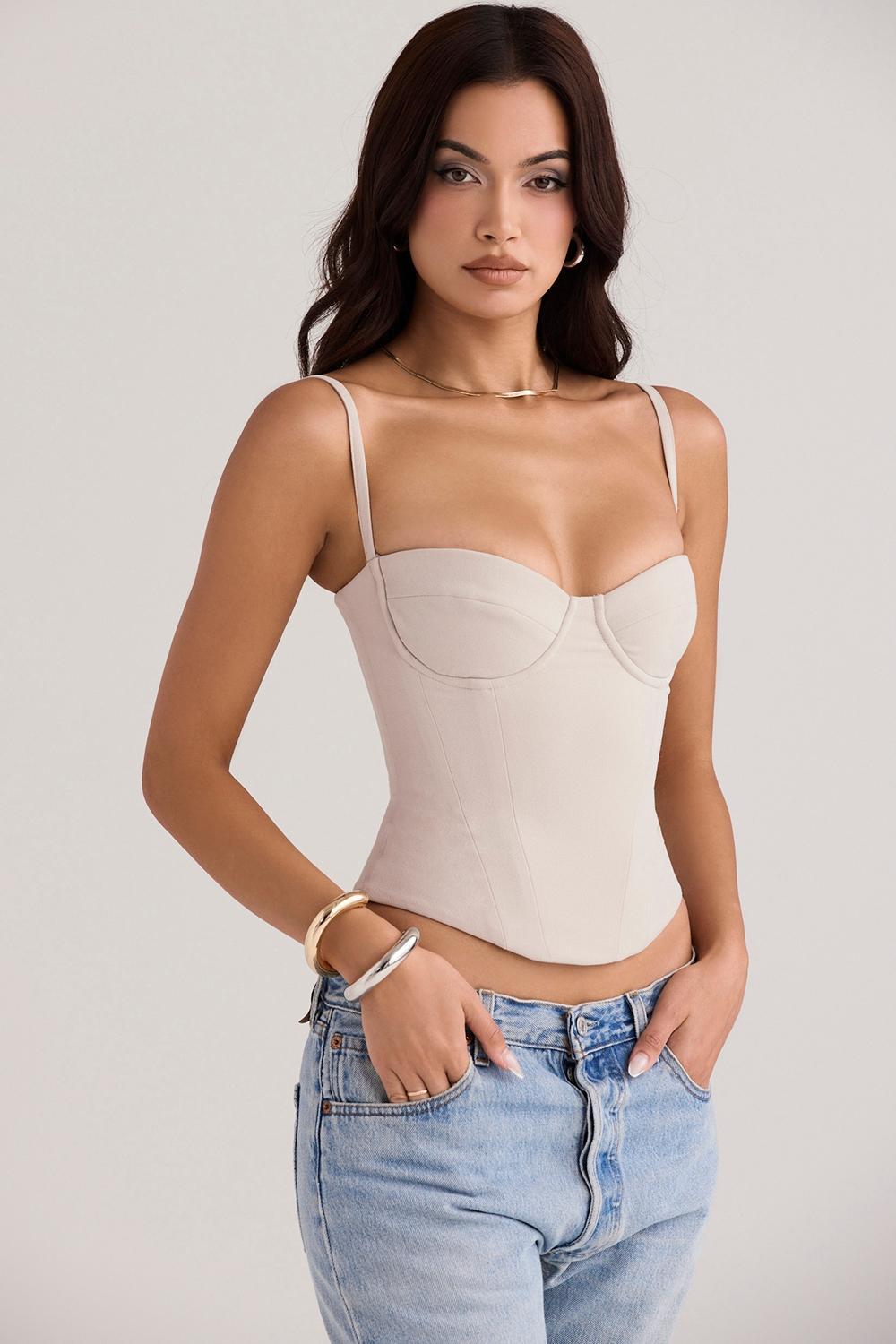 Shanna  oyster underwired corset - sale Product Image