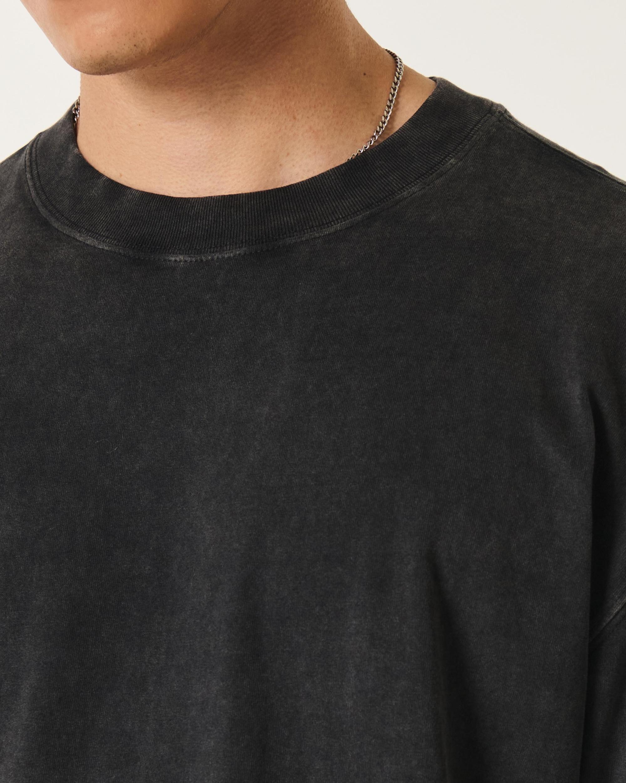 Boxy Heavyweight Washed Crew T-Shirt Product Image