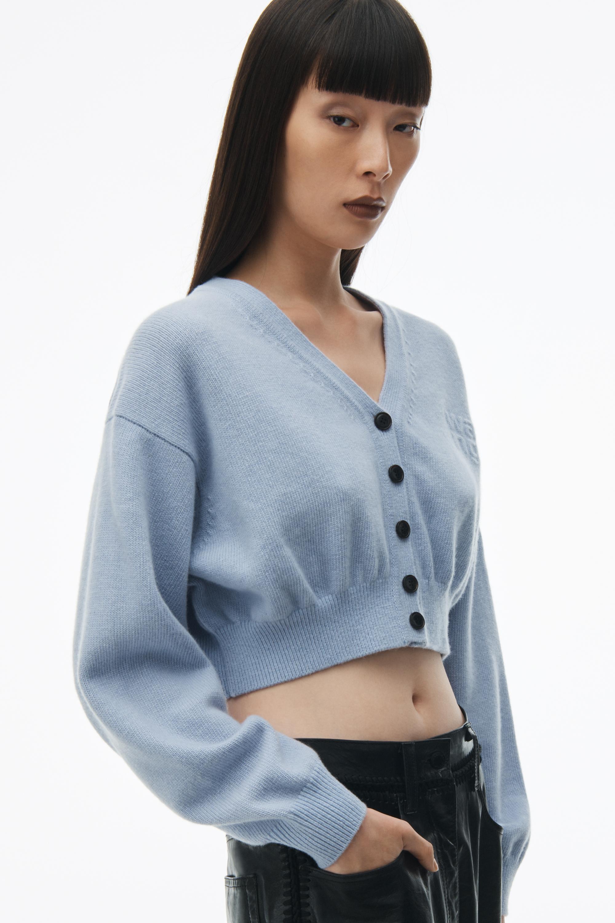 Long Sleeve Cardigan With V Neck Product Image