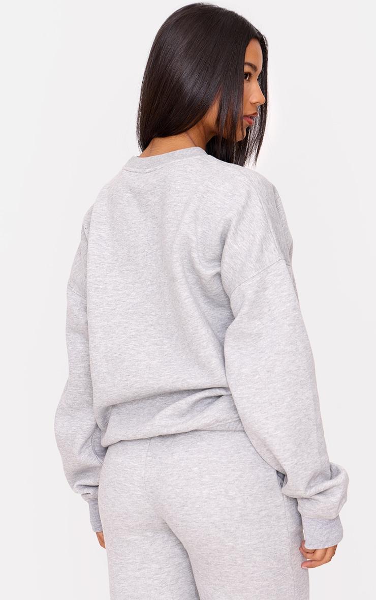  Ash Grey Oversized Copenhagen Embroidered Sweatshirt Product Image
