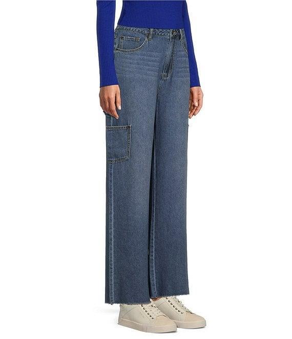 GB Denim Wide Leg Cargo Jeans Product Image