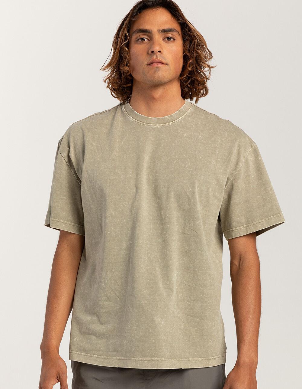 RSQ Mens Acid Wash Oversized Tee - LIGHT BLUE Product Image