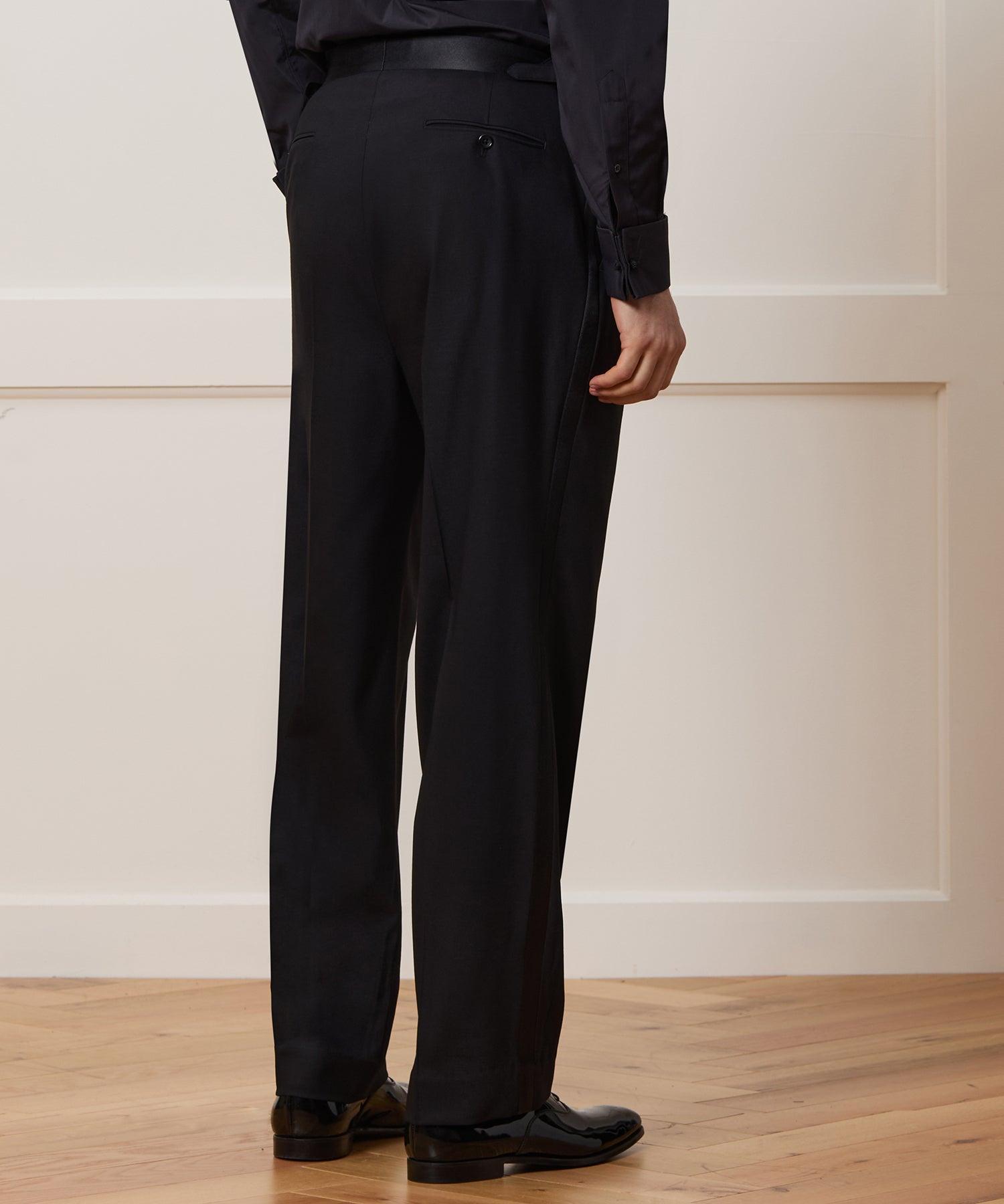 Italian Double-Breasted Tuxedo Jacket in Black Product Image