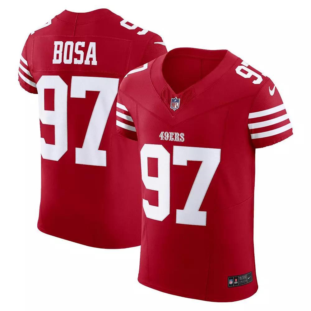 Men's Nike Nick Bosa Scarlet San Francisco 49ers Vapor F.U.S.E. Elite Jersey, Size: 52, Red Product Image