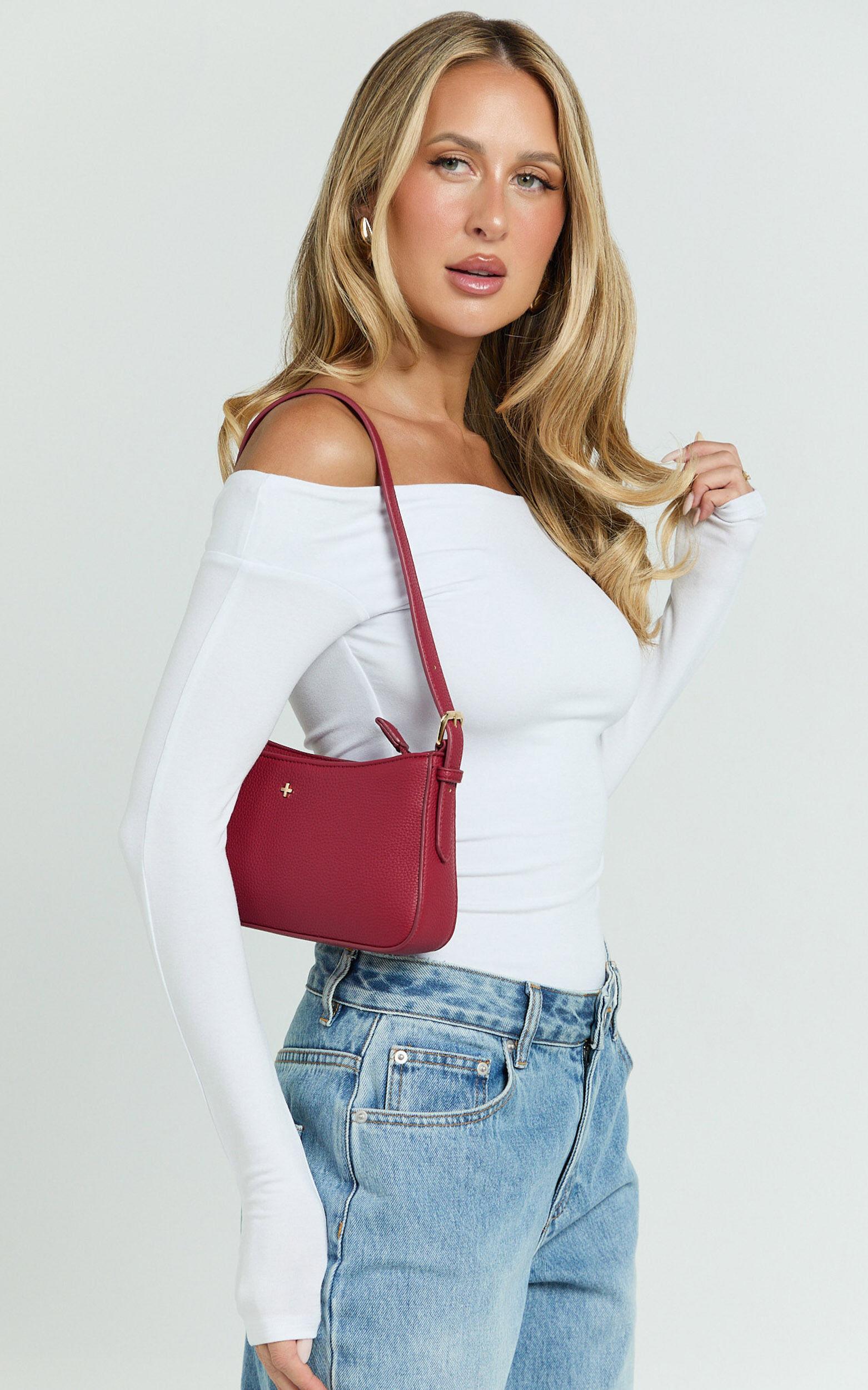 Peta and Jain - Lilu Shoulder Bag in Cherry Pebble Product Image