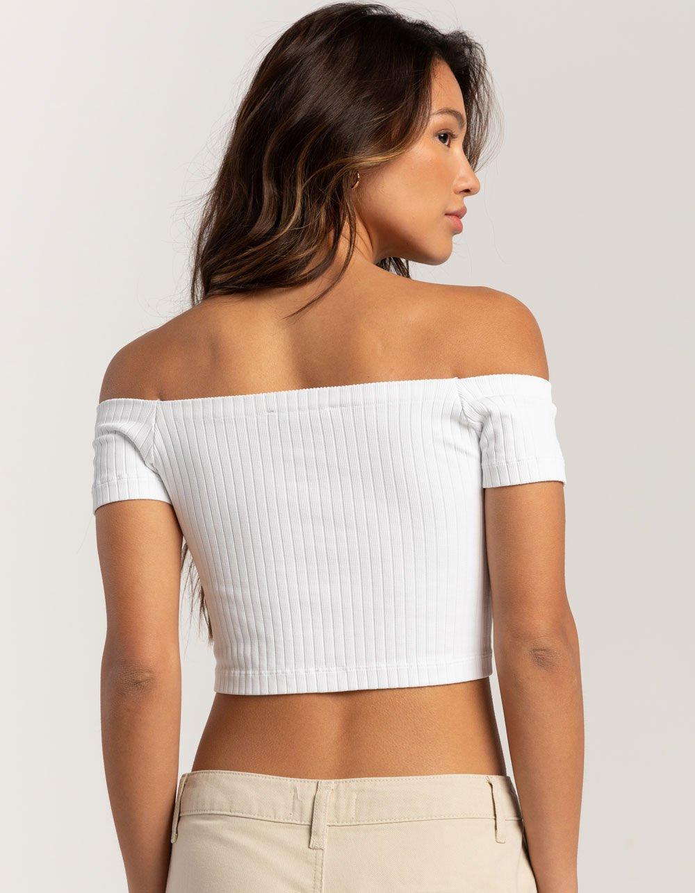RSQ Womens Seamless Off The Shoulder Top - BLACK Product Image
