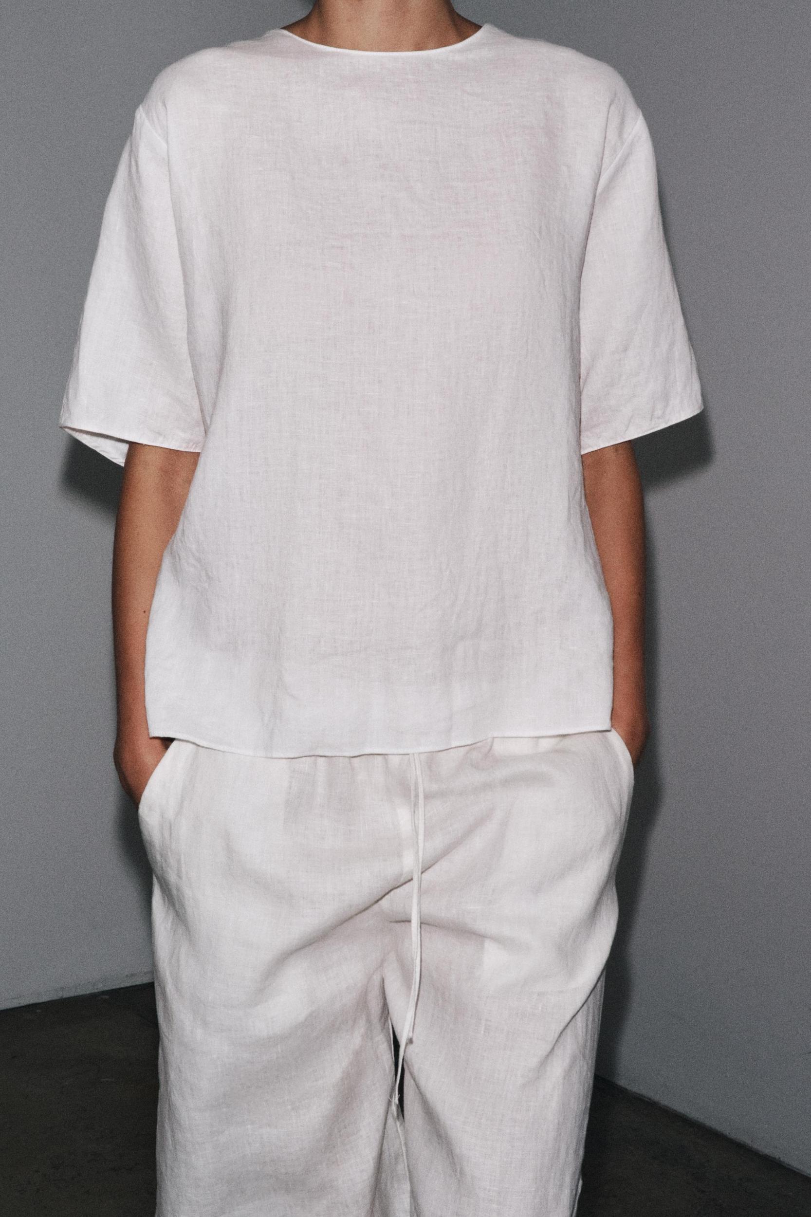 ZW COLLECTION LINEN TIE TOP Product Image