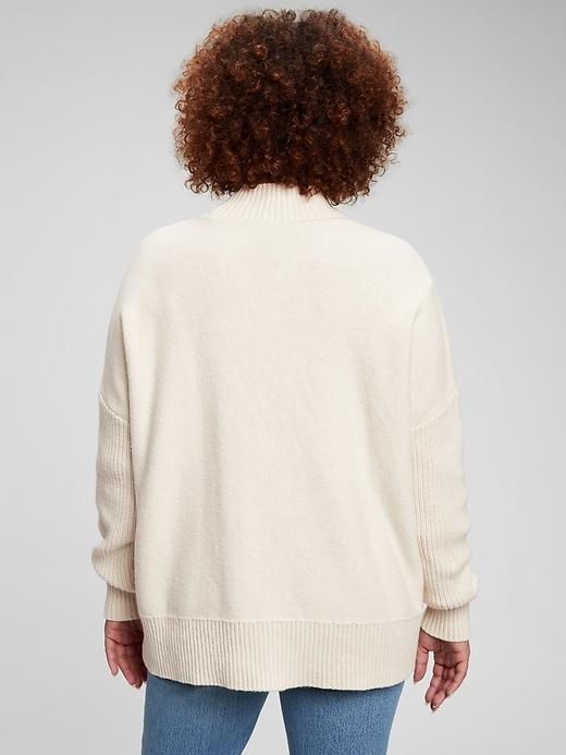 Cable Knit Mockneck Sweater Product Image