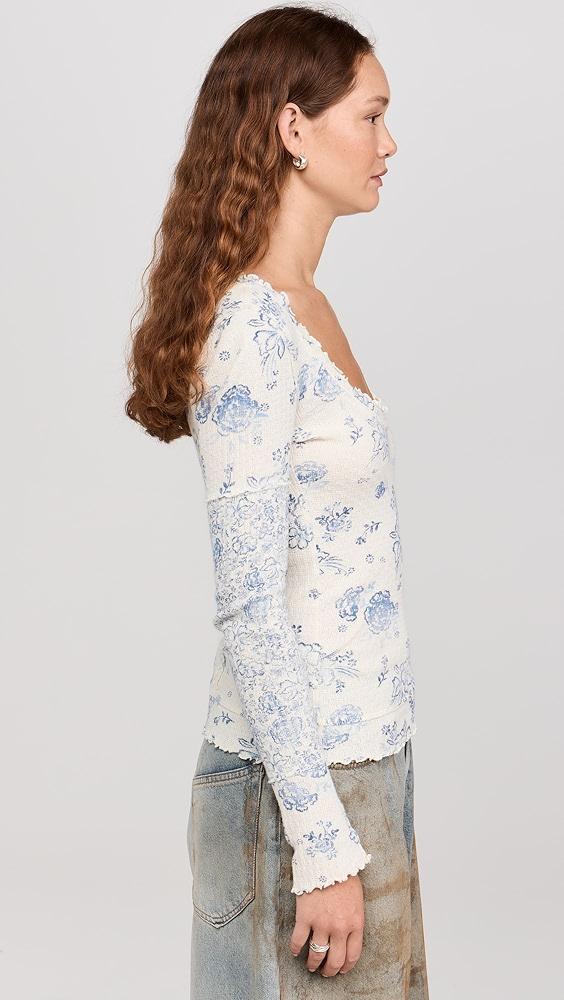 Free People Clover Printed Thermal Tee | Shopbop Product Image