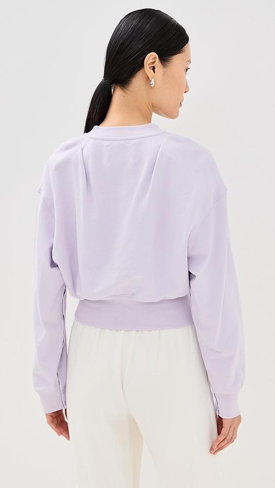 3.1 Phillip Lim Cropped Sweatshirt with Inseam Snaps | Shopbop Product Image