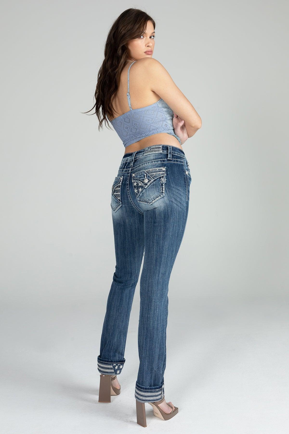 Handkerchief Denim Sequin Top Product Image