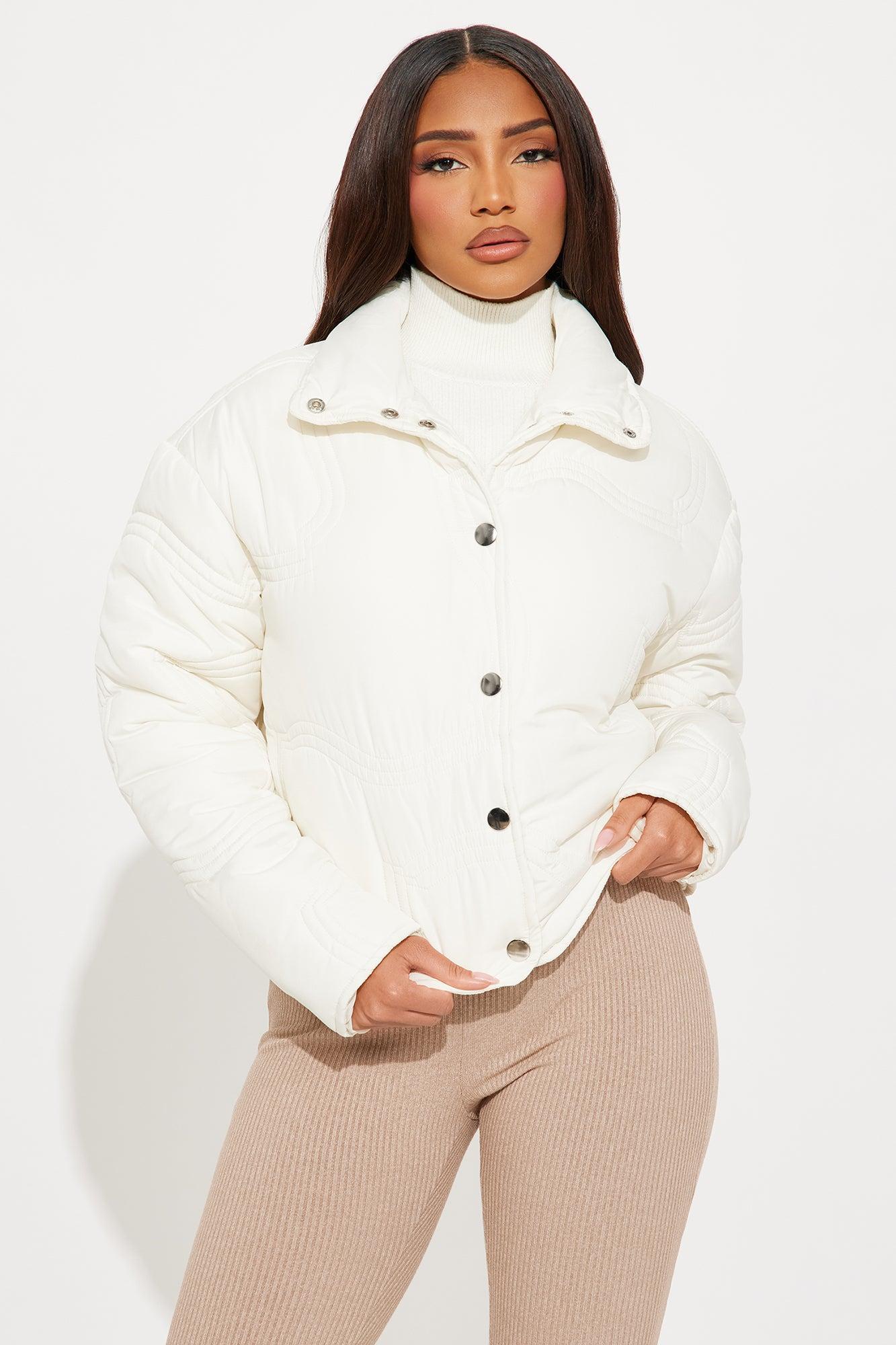 Sky High Light Weight Puffer Jacket - Cream Product Image