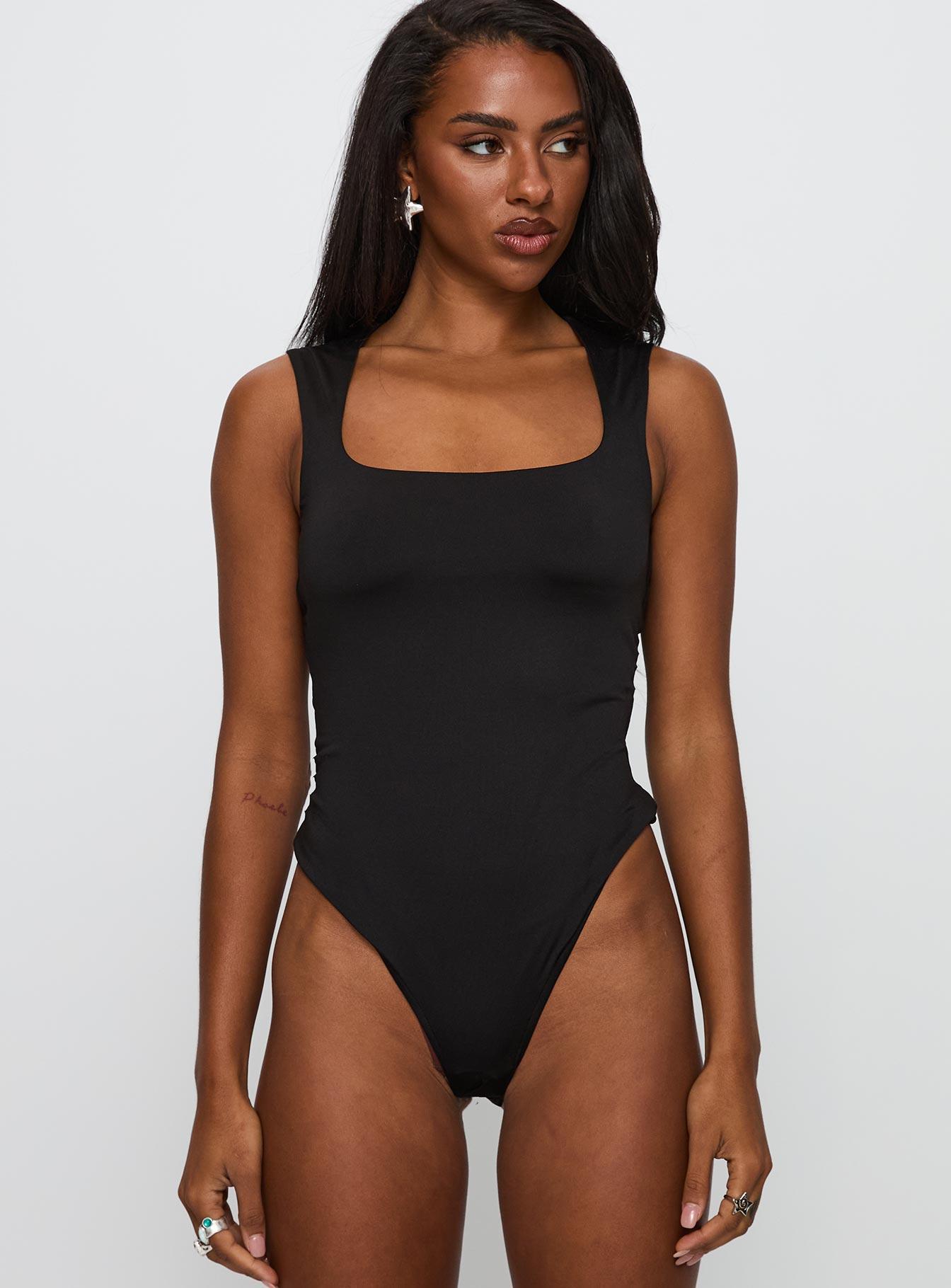 So Divine Cut Out Bodysuit Black Product Image