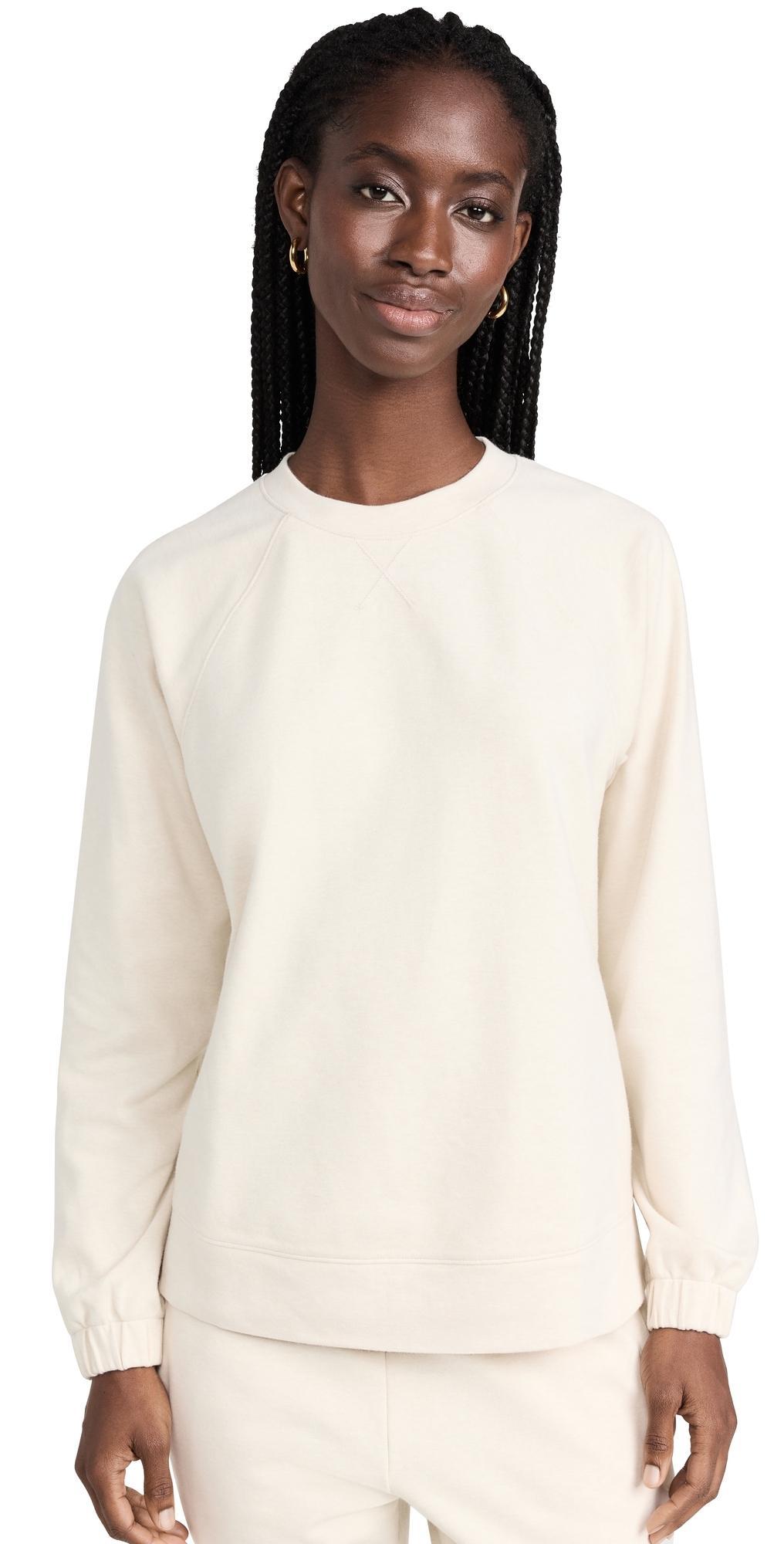 Eberjey Luxe Sweats - The Long Sweatshirt (Botanical Oat) Women's Sweatshirt Product Image