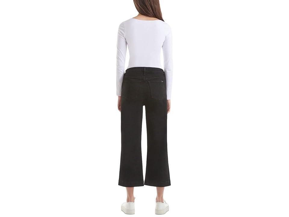 JEN7 Cropped Wide Leg with Trousers Hem Black) Women's Jeans Product Image