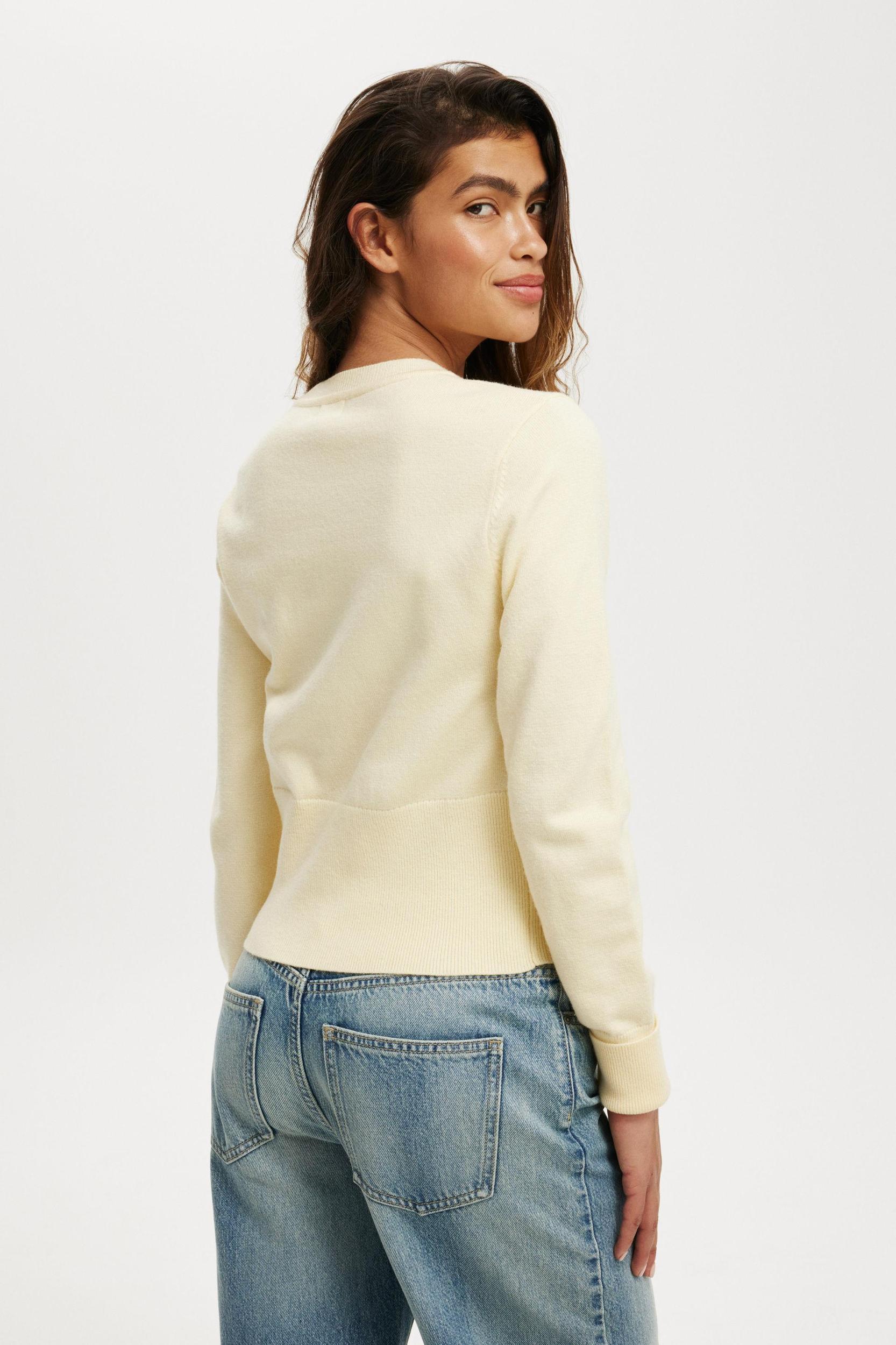 Everfine Knit Crew Cardigan Product Image