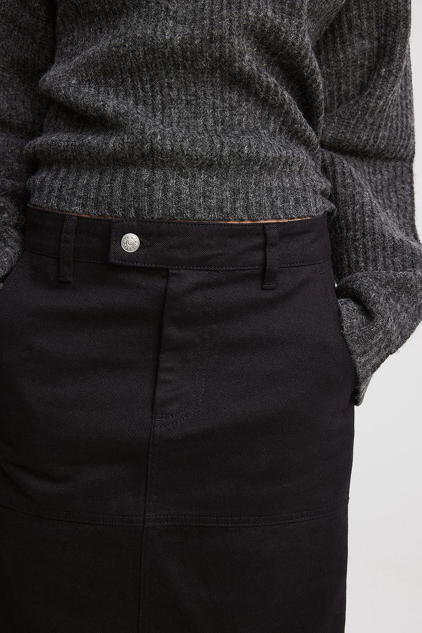 Denim Slit Maxi Skirt Product Image