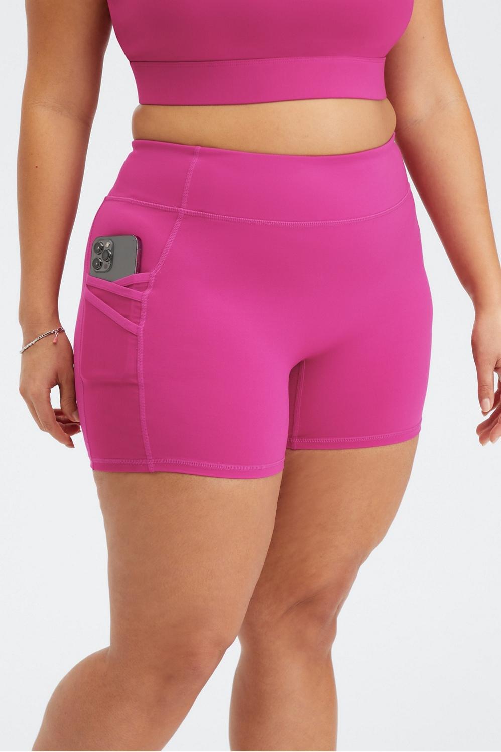 Fabletics Trinity Mid-Rise Pocket 5 Short Womens purple Size XXL Product Image
