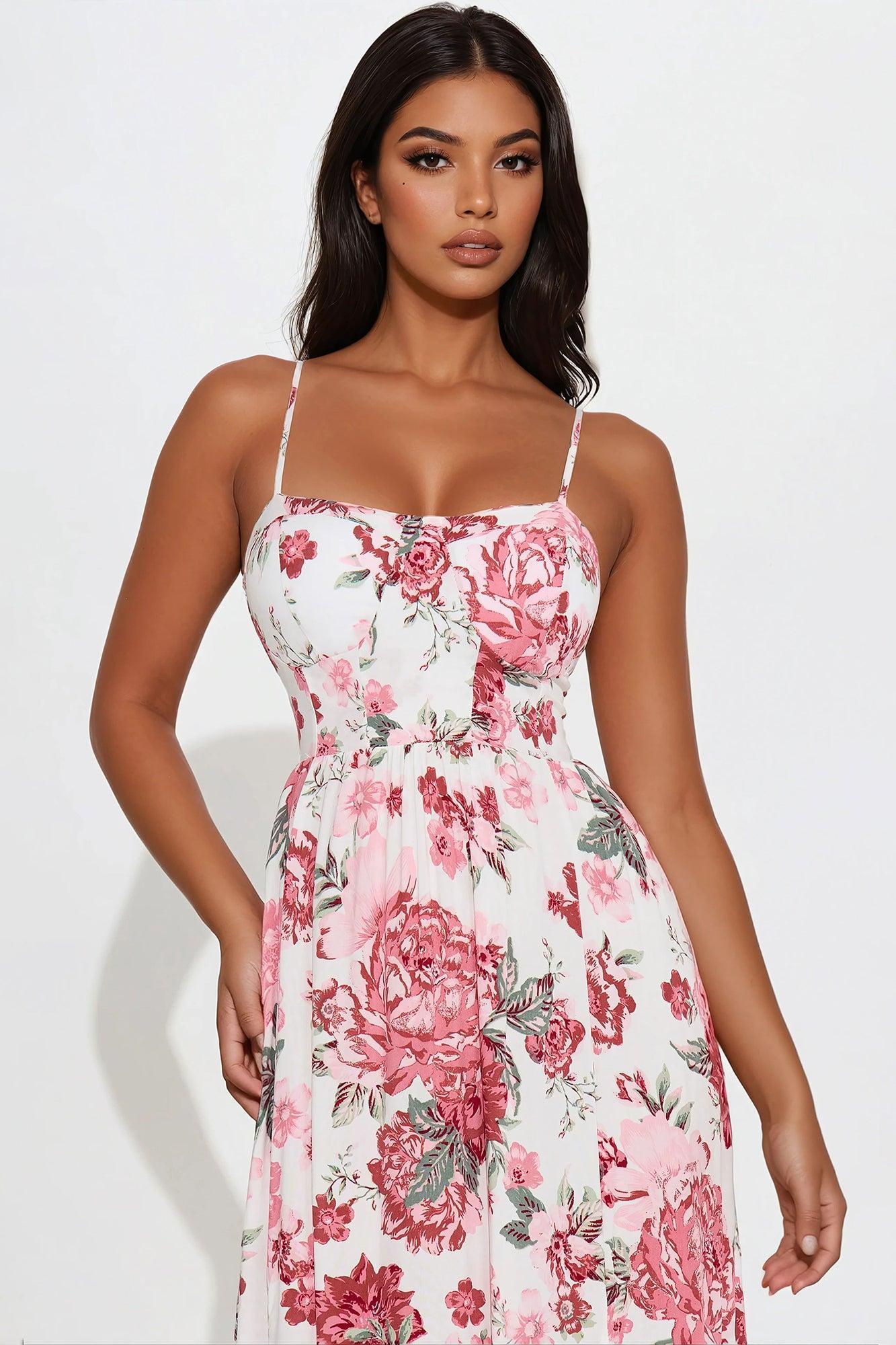 Harriet Floral Maxi Dress - Ivory/combo Product Image