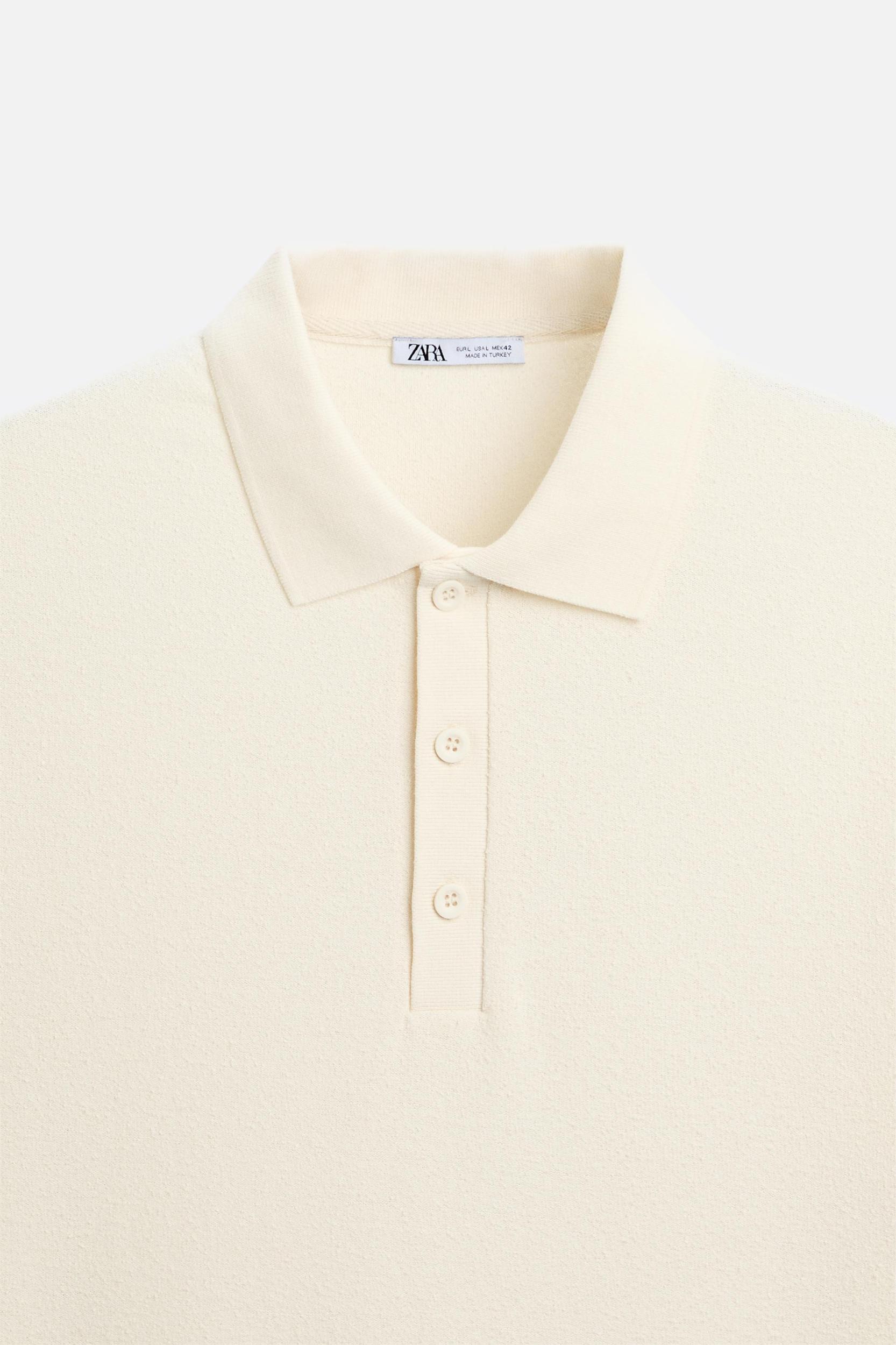 TEXTURED BOUCLÉ POLO SHIRT Product Image