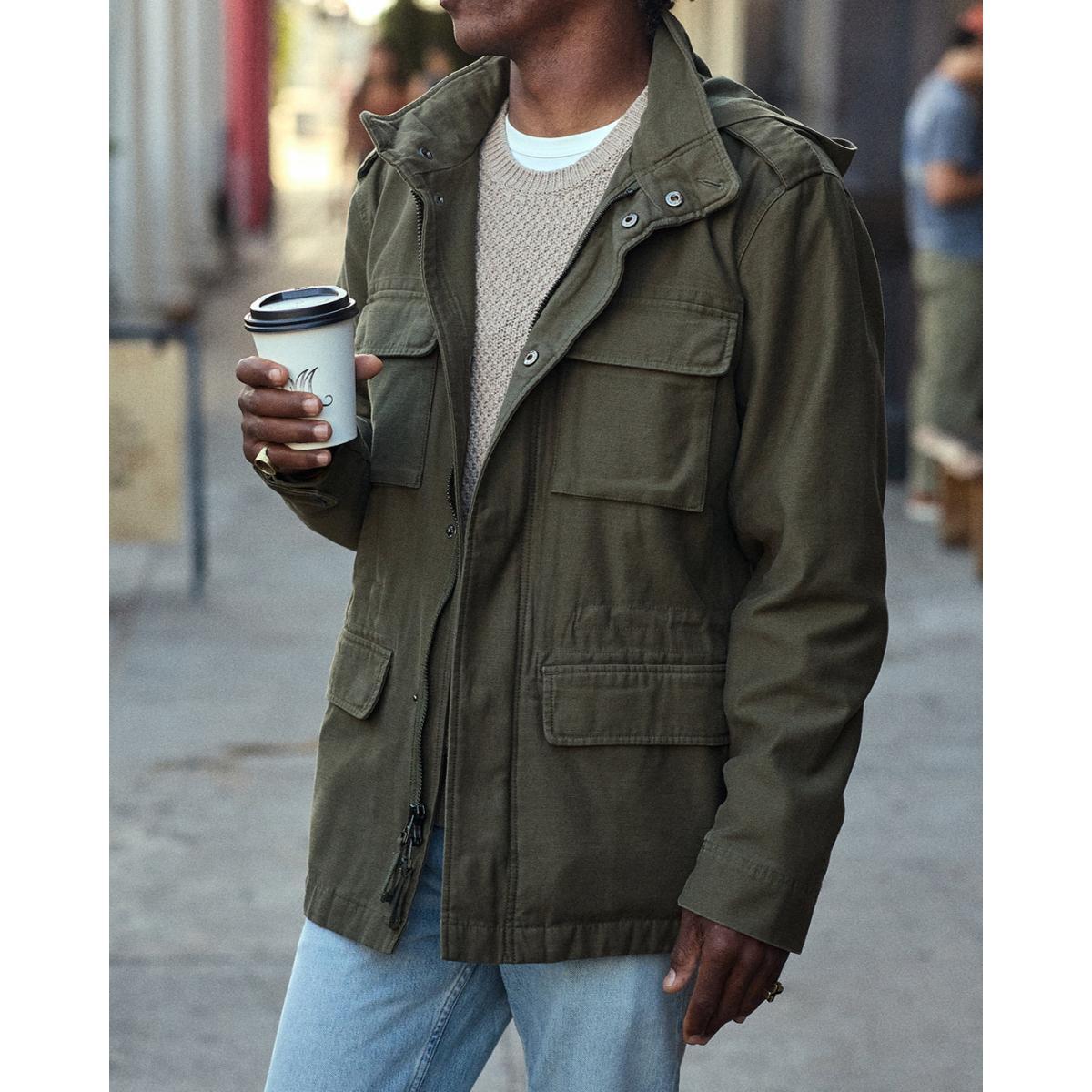 The Journey Jacket Deep Olive Product Image