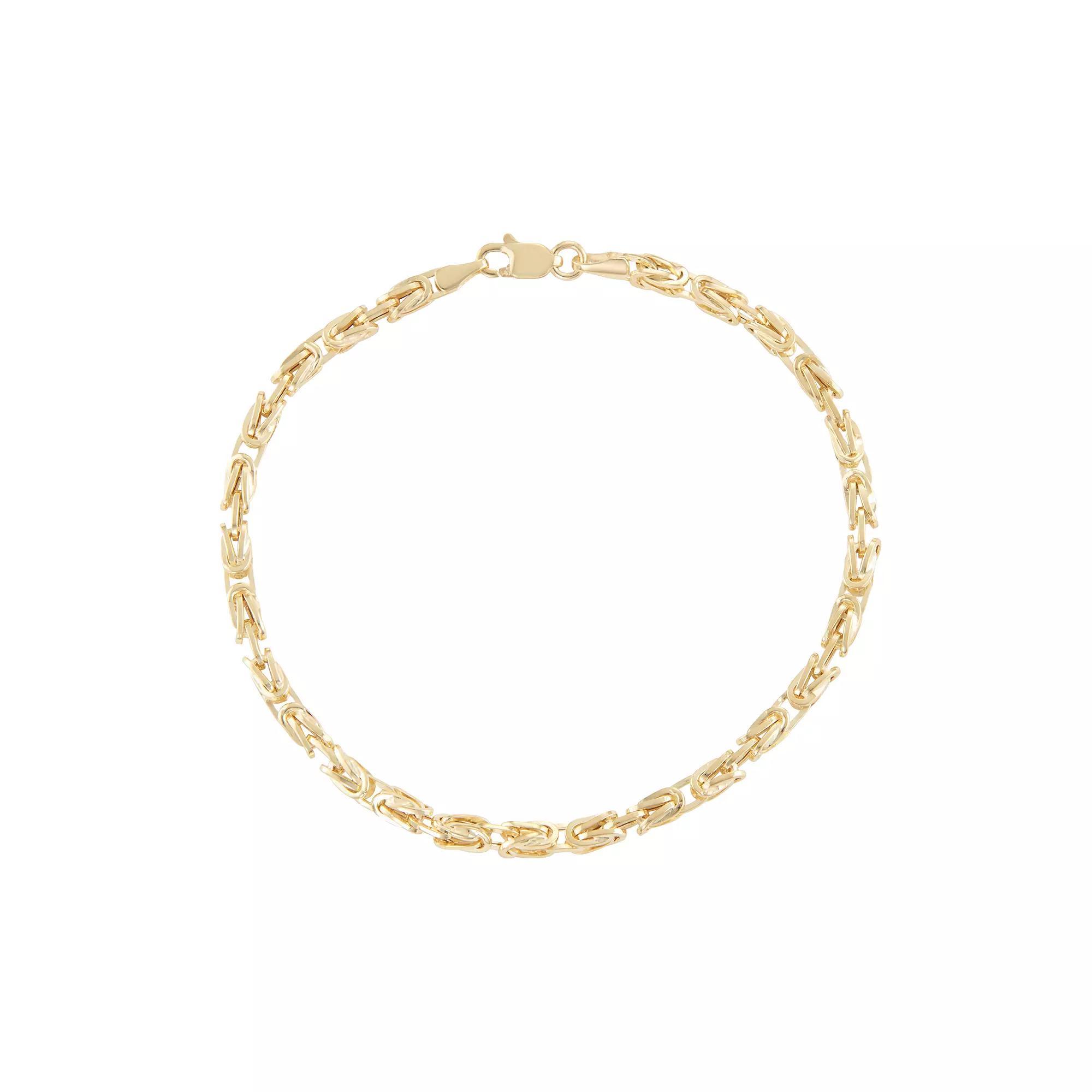 Jordan Blue 10k Gold Byzantine Chain Bracelet, Women's, Size: 7.5" Product Image