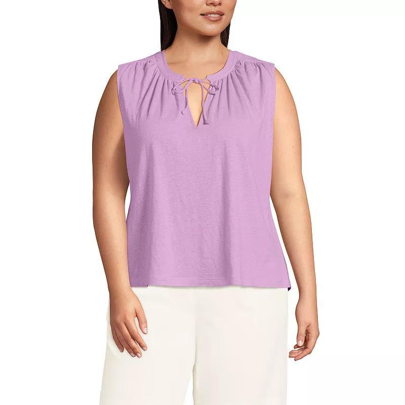 Plus Size Lands' End Notch Neck Swing Tank Top, Women's, Size: 3XL, Icy Mint Green Product Image